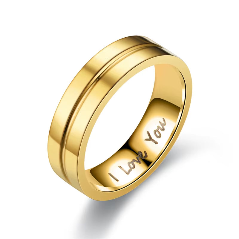 Fashion Stainless Steel Couple Rings for Men ( Standard Delivery )